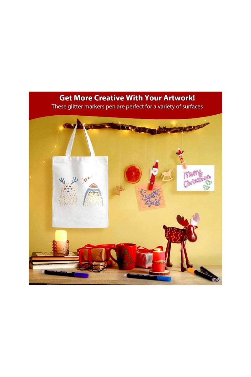 أقلام تلوين سحرية، هدية للبنات، 12 لونًا من أقلام التلوين اللامعة بخط مزدوج، أقلام تلوين معدنية بتصميم مخطط سحري، للرسم، ألبومات الصور، أعمال سكرابوكينغ، الحرف اليدوية للأطفال - Image 2