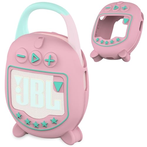 JCHPINE Silicone Cover Case for JBL Clip 5 Ultra Portable Bluetooth Speaker, Protective Skin Accessories for JBL Clip 5 Pro Sound Bluetooth Speaker Stand Up (Only Case) (Pink) - Image 1