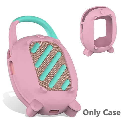 JCHPINE Silicone Cover Case for JBL Clip 5 Ultra Portable Bluetooth Speaker, Protective Skin Accessories for JBL Clip 5 Pro Sound Bluetooth Speaker Stand Up (Only Case) (Pink) - Image 4