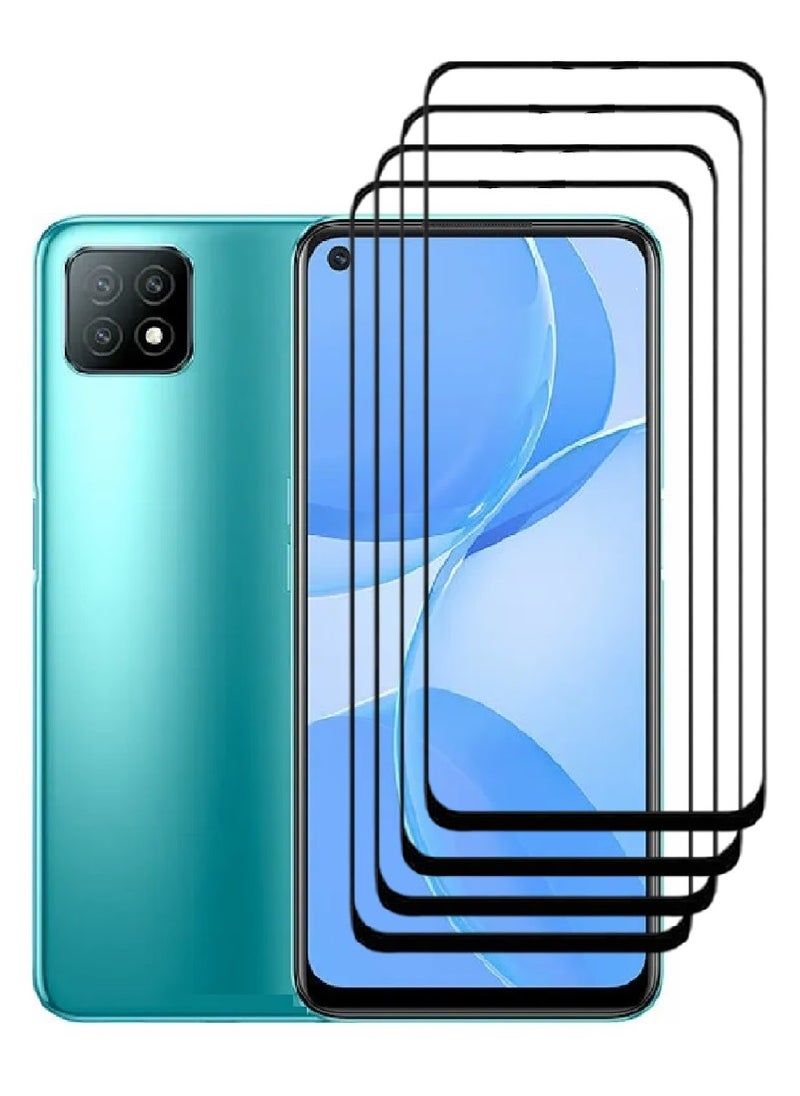 AINA 4 Pieces Tempered Glass Screen Protector 5D Designed For Oppo A53 5G Full Glue Edge to Edge Full Screen Coverage And Bubble Free - Image 1