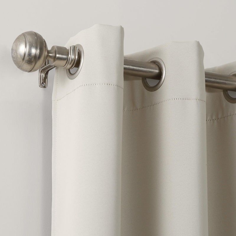 Sun Zero Easton Energy Saving Blackout Grommet Curtain Panel, 40" x 63", Pearl - Image 2