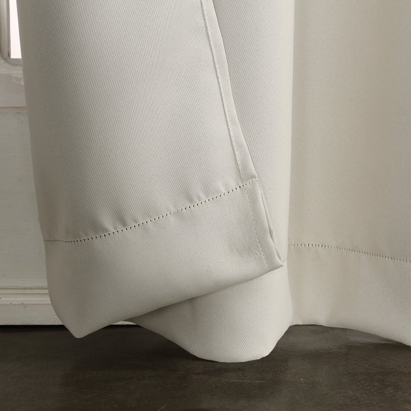 Sun Zero Easton Energy Saving Blackout Grommet Curtain Panel, 40" x 63", Pearl - Image 3