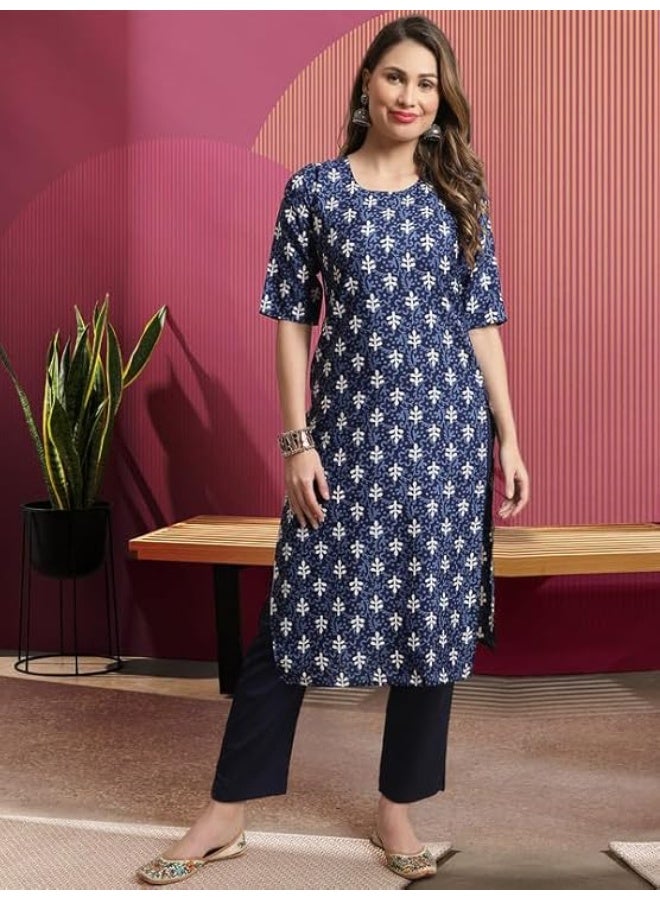 Pinkmint store Women's Crepe Kurta Pant Set Regular Wear (Pack of 2) 2XL - Image 4