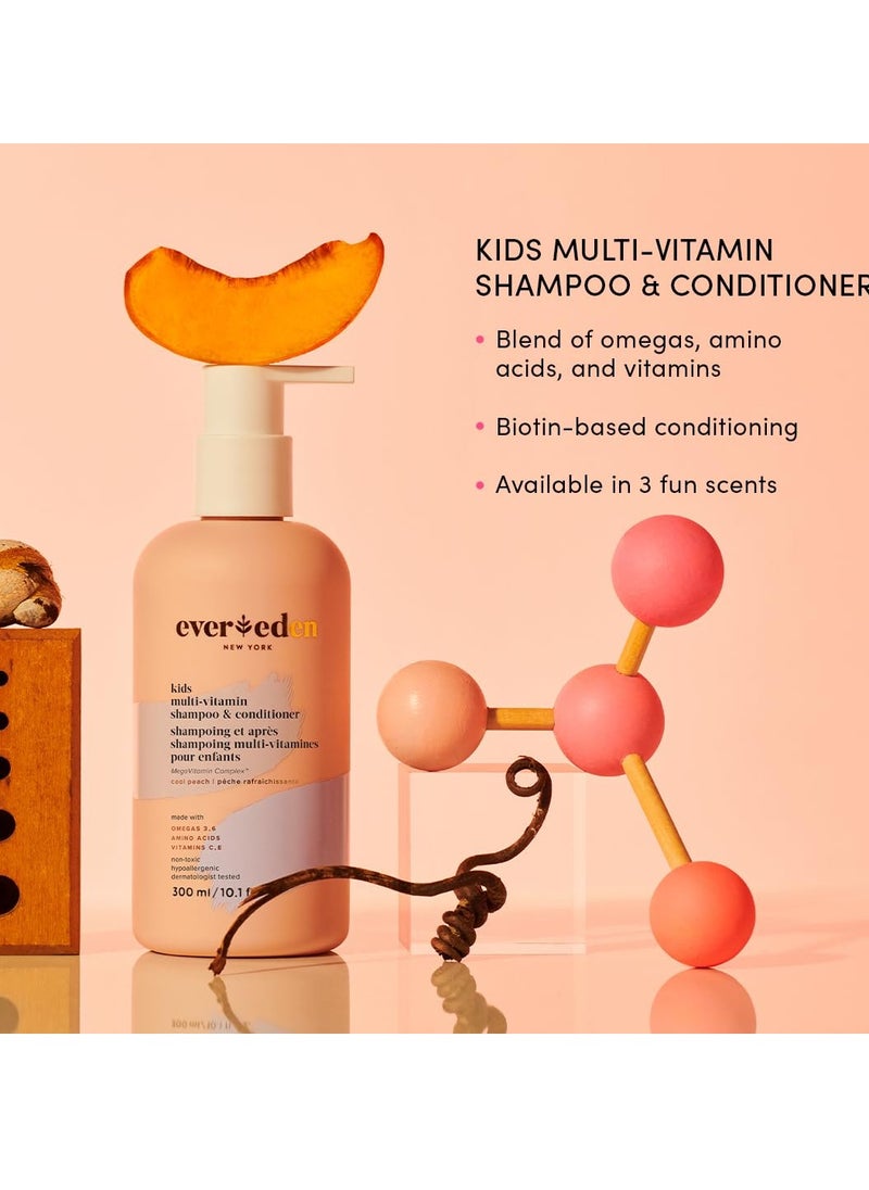 Evereden Evereden Kids Shampoo and Conditioner 2 in 1: Cool Peach, 10.1 fl oz. | Gentle Kids Skin Care | Non-toxic and Clean Ingredients  - Image 3