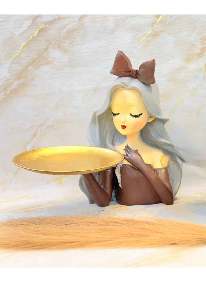 NAMA Beautiful girl statue for storage and living room decoration, home accessories, housewarming gift