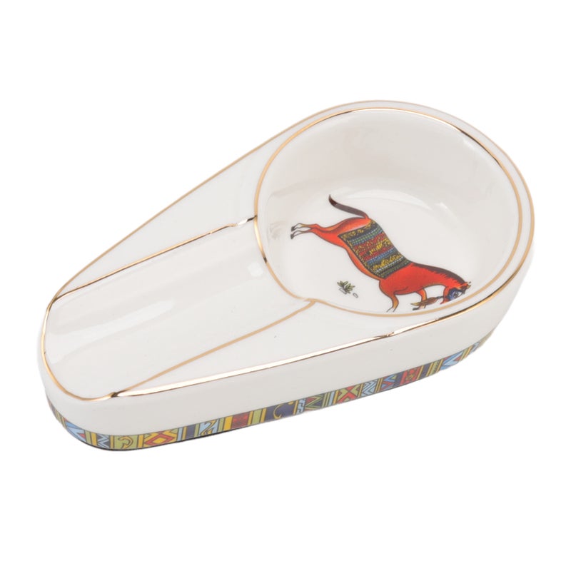 Ceramic Ashtray: 1 Pack Portable Compact Design - Durable Easy Clean Heat Resistant Cigar Ashtray for Home Office Desk, Living Room Decor and Gift Giving - Image 3
