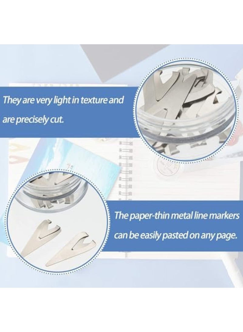 SYOSI 3 Boxes Metal Book Darts (36pcs) - Premium Stainless Steel Line Markers for Books in Silver, Gold & Rose Gold - Slim Page Markers for Readers, Students & Book Lovers - Non-Damaging Reading Accessories - Image 5