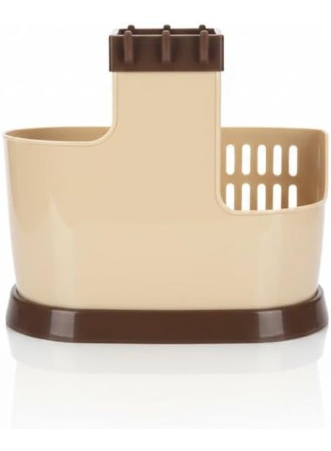 Practical cutlery drainer – perfect organization and quick drying of kitchen utensils Z (Beige) - Image 1