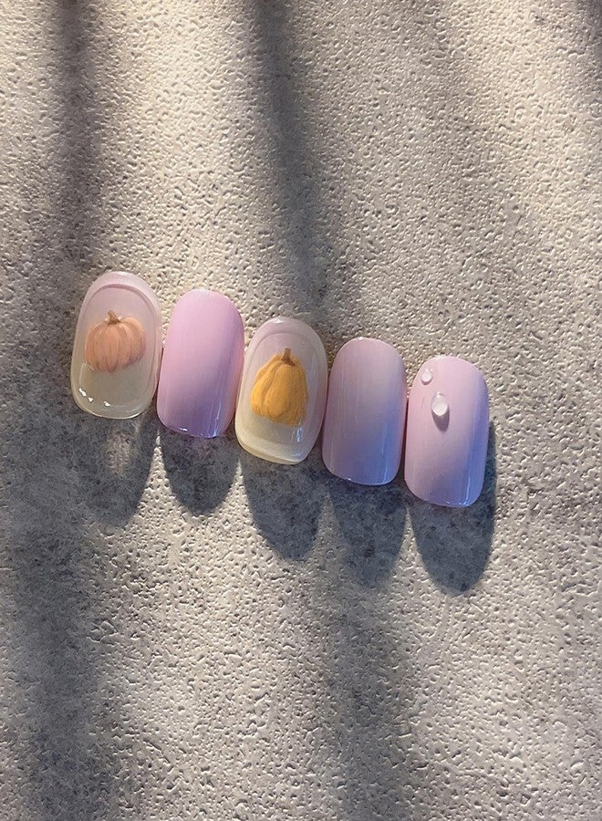 LYLYNB Pumpkin Nail Stickers 5D Embossed Fall Nail Art Stickers Cute Nail Decals Thanksgiving Nail Supplies Pumpkins Design Halloween Manicure Decorations DIY Autumn Nails Accessories for Women 1Pcs - Image 4