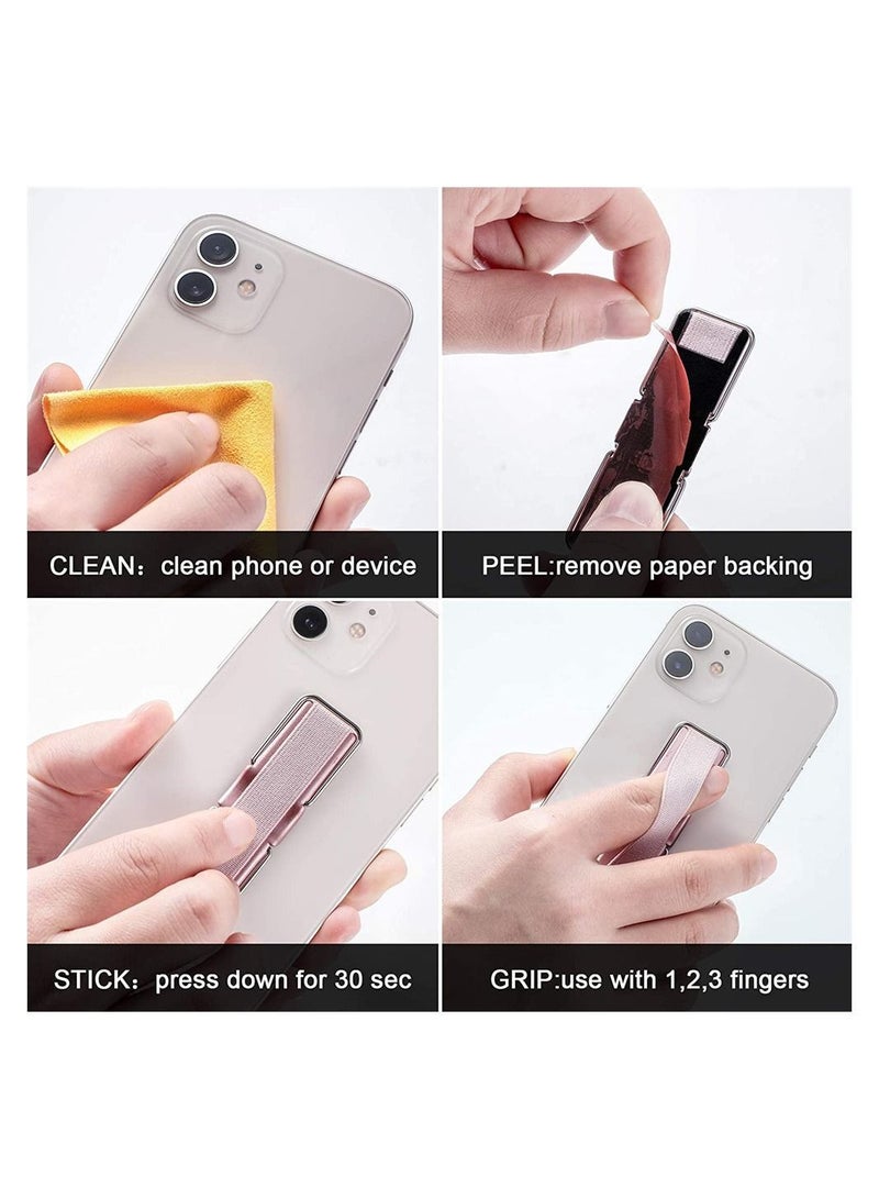 Y&D Portable Finger Strap, ELECDON Phone Holder, Bracket Grip Cell Stand With For iPhone Android Smartphones, Smartphone Small Tablet Mobile Device (2 PCS, Gold) - Image 5