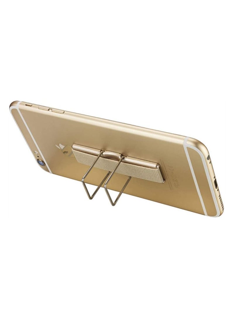 Y&D Portable Finger Strap, ELECDON Phone Holder, Bracket Grip Cell Stand With For iPhone Android Smartphones, Smartphone Small Tablet Mobile Device (2 PCS, Gold) - Image 4
