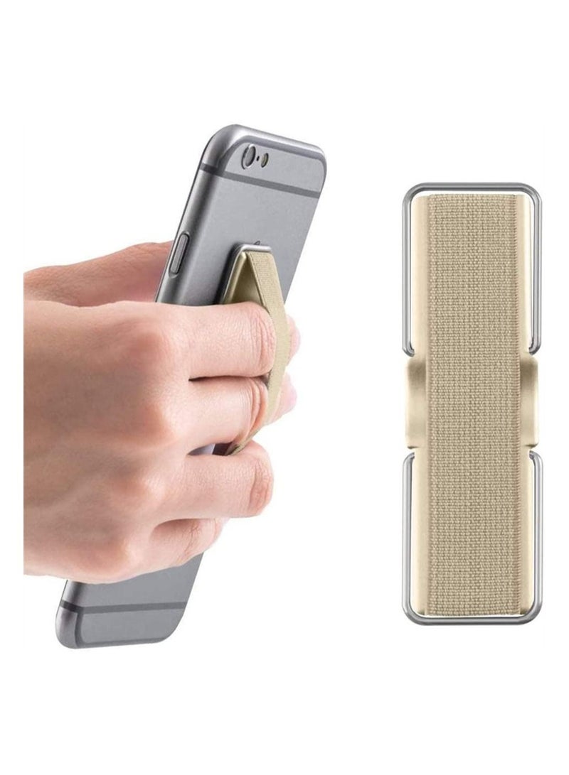 Y&D Portable Finger Strap, ELECDON Phone Holder, Bracket Grip Cell Stand With For iPhone Android Smartphones, Smartphone Small Tablet Mobile Device (2 PCS, Gold) - Image 1