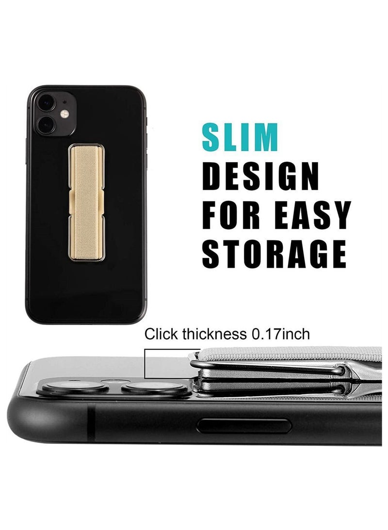 Y&D Portable Finger Strap, ELECDON Phone Holder, Bracket Grip Cell Stand With For iPhone Android Smartphones, Smartphone Small Tablet Mobile Device (2 PCS, Gold) - Image 3