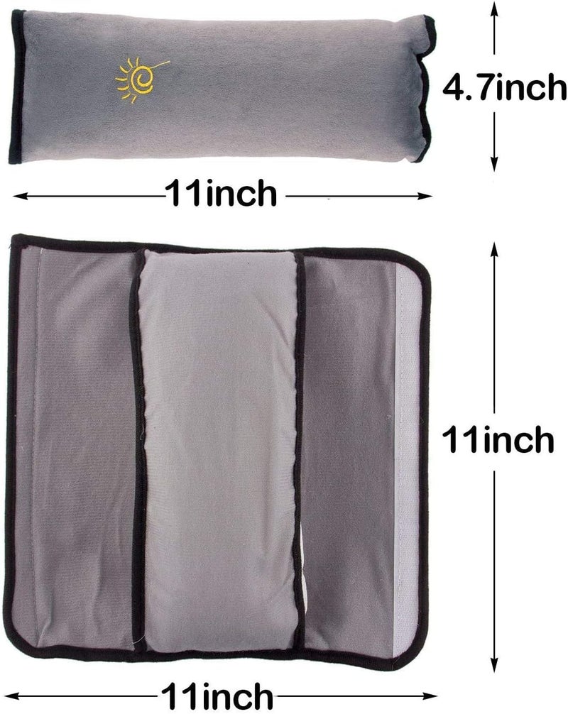 Delfino Seat Belt Pillow Car Seat Belt for Kids, Adjust Vehicle Shoulder Pads Safety Belt Protector Cushion Plush Soft Auto Seat Belt Strap Cover Headrest Neck Support for Children (4Pack) - Image 2
