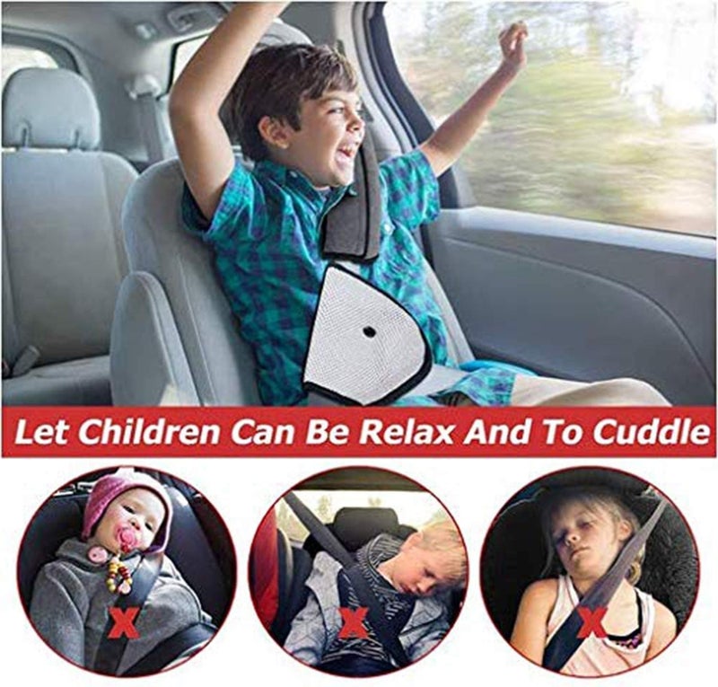 Delfino Seat Belt Pillow Car Seat Belt for Kids, Adjust Vehicle Shoulder Pads Safety Belt Protector Cushion Plush Soft Auto Seat Belt Strap Cover Headrest Neck Support for Children (4Pack) - Image 5