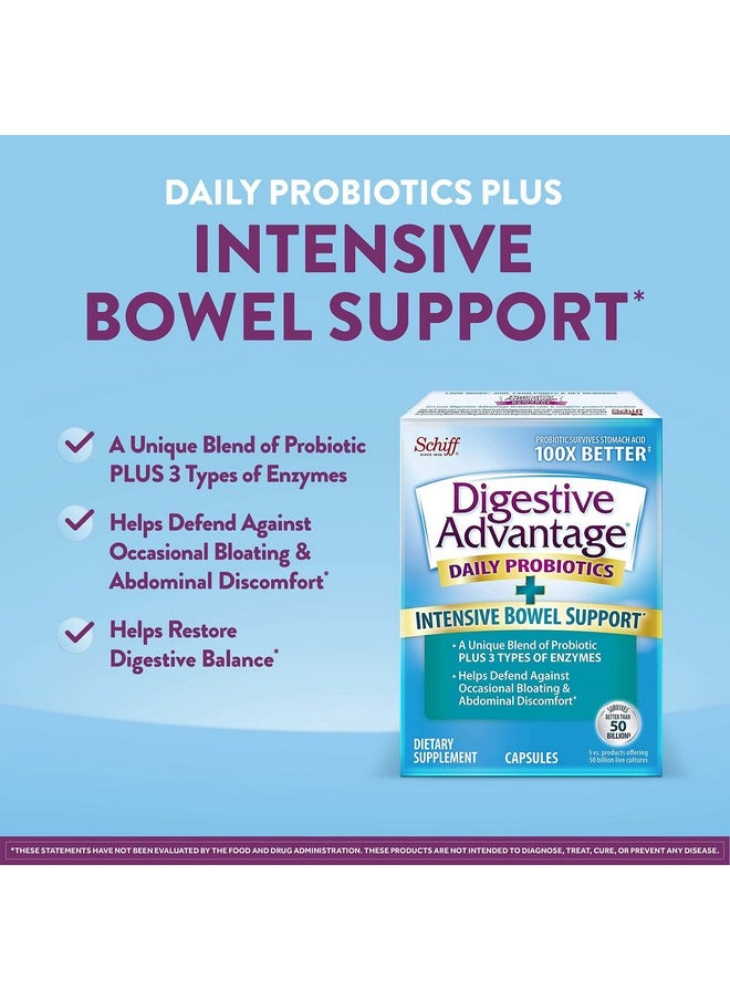 Digestive Advantage - Ibs Probiotics For Digestive Health & Intensive Bowel Support For Women & Men With Digestive Enzymes Support For Occasional Bloating & Gut Health 96Ct Capsules - Image 1