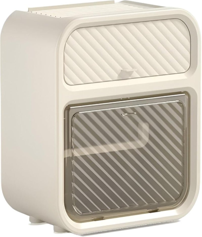 Restroom Towel Dispenser - Secure Wall-Installed Paper Roll Holder with Easy Load Feature, Perfect for Maintaining Hygiene Standards (color- white)