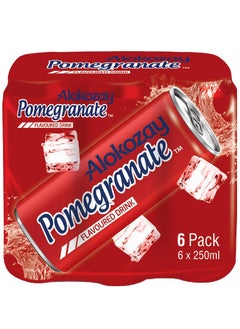 Alokozay Pomegranate Flavoured Drink Cans 6 x 250ml  - Image 1