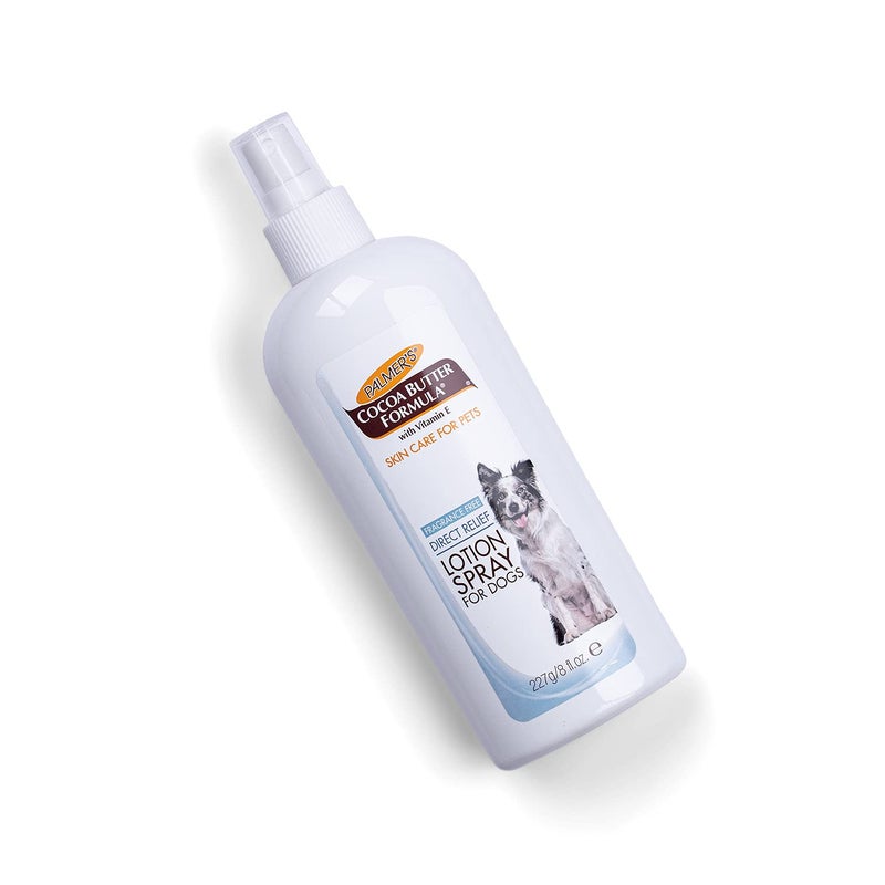 Palmer's for Pets Cocoa Butter Formula Direct Relief Lotion Spray for Dogs with Vitamin E | Fragrance Free Dog Lotion for Dry Itchy Skin | Palmer's Spray On Lotion for Dogs - 8 oz (FF15584) - Image 3
