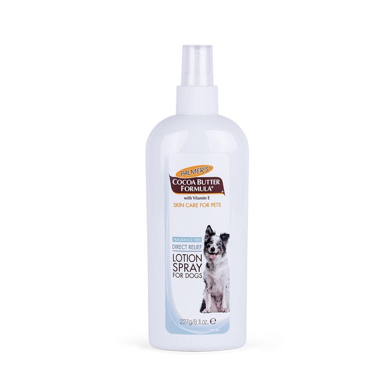 Palmer's for Pets Cocoa Butter Formula Direct Relief Lotion Spray for Dogs with Vitamin E | Fragrance Free Dog Lotion for Dry Itchy Skin | Palmer's Spray On Lotion for Dogs - 8 oz (FF15584) - Image 1