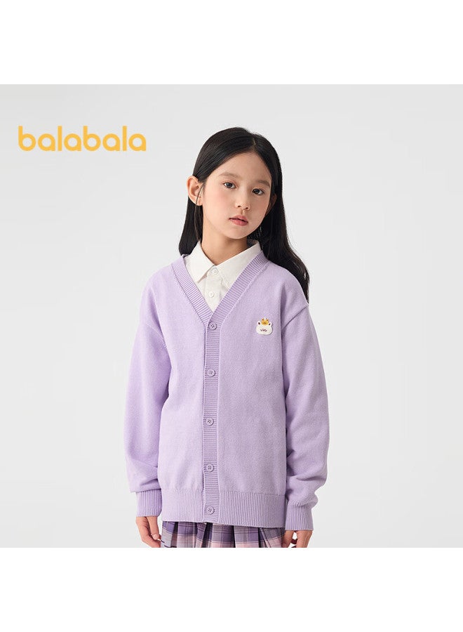 Balabala سويت شيرت أطفال للأولاد والبنات خريف شتاء كارديجان سويت شيرت محبوك ملابس رأس السنة 209125103202 - Image 3