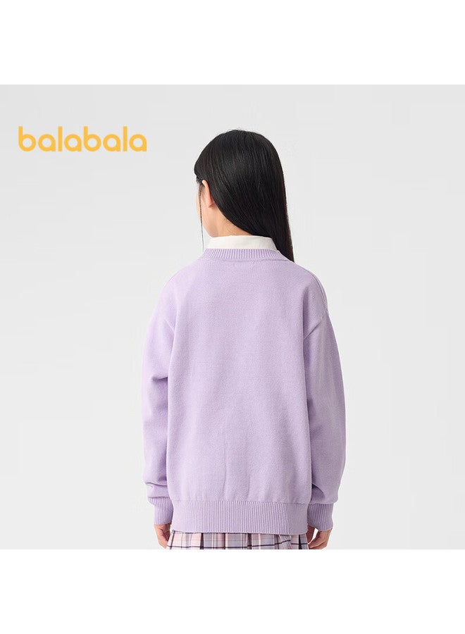 Balabala سويت شيرت أطفال للأولاد والبنات خريف شتاء كارديجان سويت شيرت محبوك ملابس رأس السنة 209125103202 - Image 4
