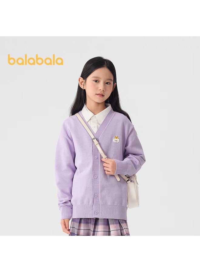 Balabala سويت شيرت أطفال للأولاد والبنات خريف شتاء كارديجان سويت شيرت محبوك ملابس رأس السنة 209125103202 - Image 1