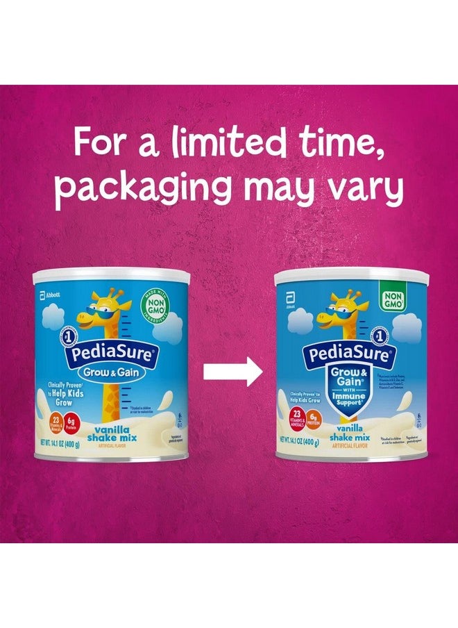 Pediasure - جرو آند جين شيك ميكس باودر، فانيليا، 14.1 أونصة (عبوة من 3 قطع) - Image 1