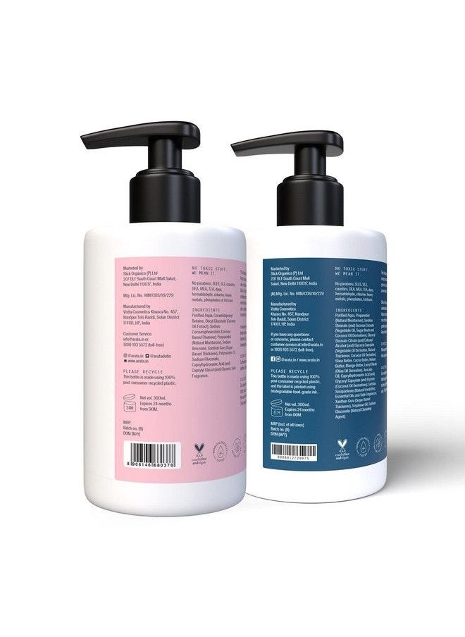 ARATA - Hydrating Bath & Body Combo ; Nourishing Body Wash (300 Ml) & Moisturising Body Lotion (300 Ml) ; Perfect For Daily Use & Gifting ; Gently Cleanses & Moisturises ; Vegan & Crueltyfree - Image 1