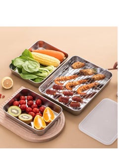Generic Stainless steel roasting tray with grill rack  - Image 1