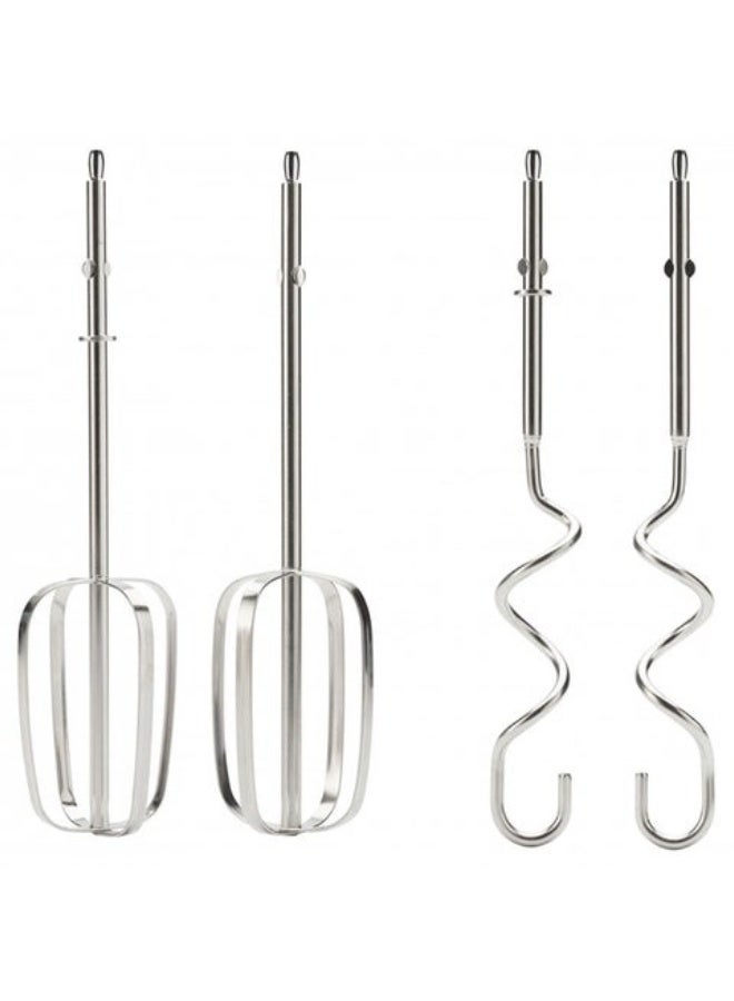 KENWOOD Hand mixer (electric beater) with 6 speeds + turbo button, double stainless steel dough hook and beater for mixing, whipping, stirring and kneading 250.0 W HM330 White/Silver - Image 3