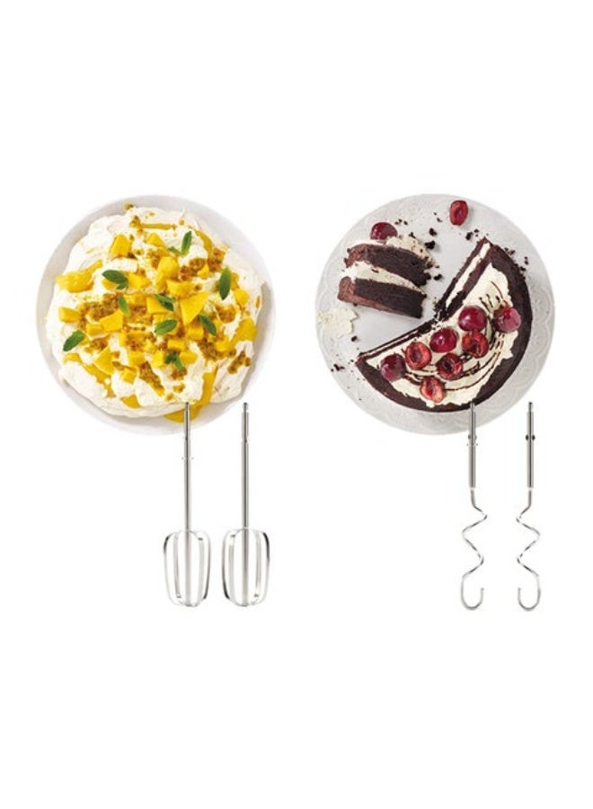 KENWOOD Hand mixer (electric beater) with 6 speeds + turbo button, double stainless steel dough hook and beater for mixing, whipping, stirring and kneading 250.0 W HM330 White/Silver - Image 4