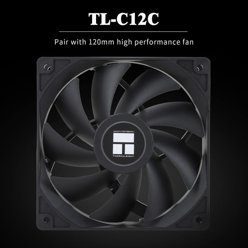 Thermalright Assassin X120 Refined SE CPU Air Cooler,TL-C12C PWM Fan with 1550RPM, 148mm High CPU Cooling, 25.6DBa, for AM4/AM5/Intel LGA 1150/1151/1200/1700/1851 - Image 5