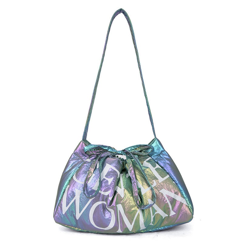 Summer New Trend Large Capacity Women's Letter Print Dumpling Bag Fashion Commute Shoulder Bag - Image 5