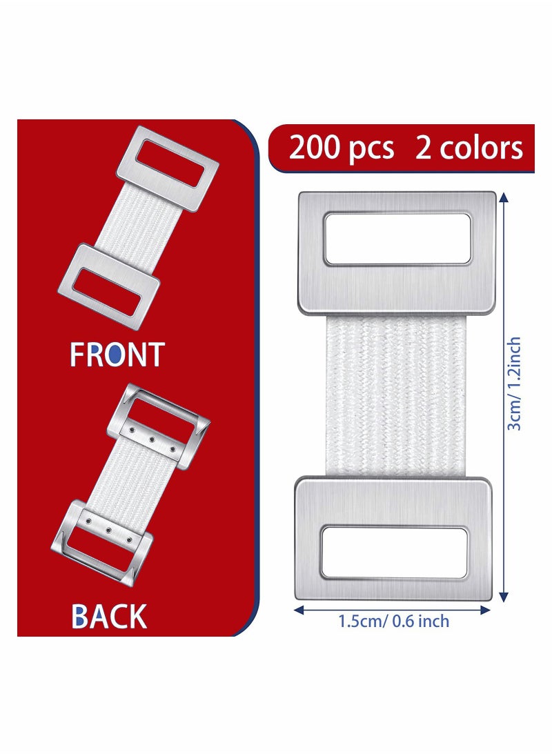 SYOSI - Elastic Bandage Clips 200 Pieces Wrap Clip with Metal Clasps Stretch Compression Replaceable for Various Types Bandages White Beige - Image 1