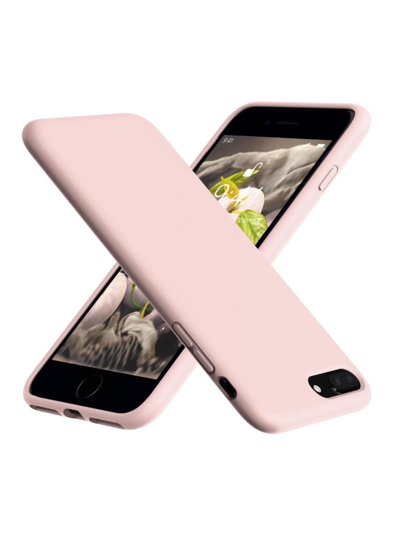 Compatible with iPhone 7 Plus/iphone 8 Plus Case, Liquid Silicone Case, Full Body Protective Cover, Shockproof, Slim Phone Case, Anti-Scratch Soft Microfiber Lining