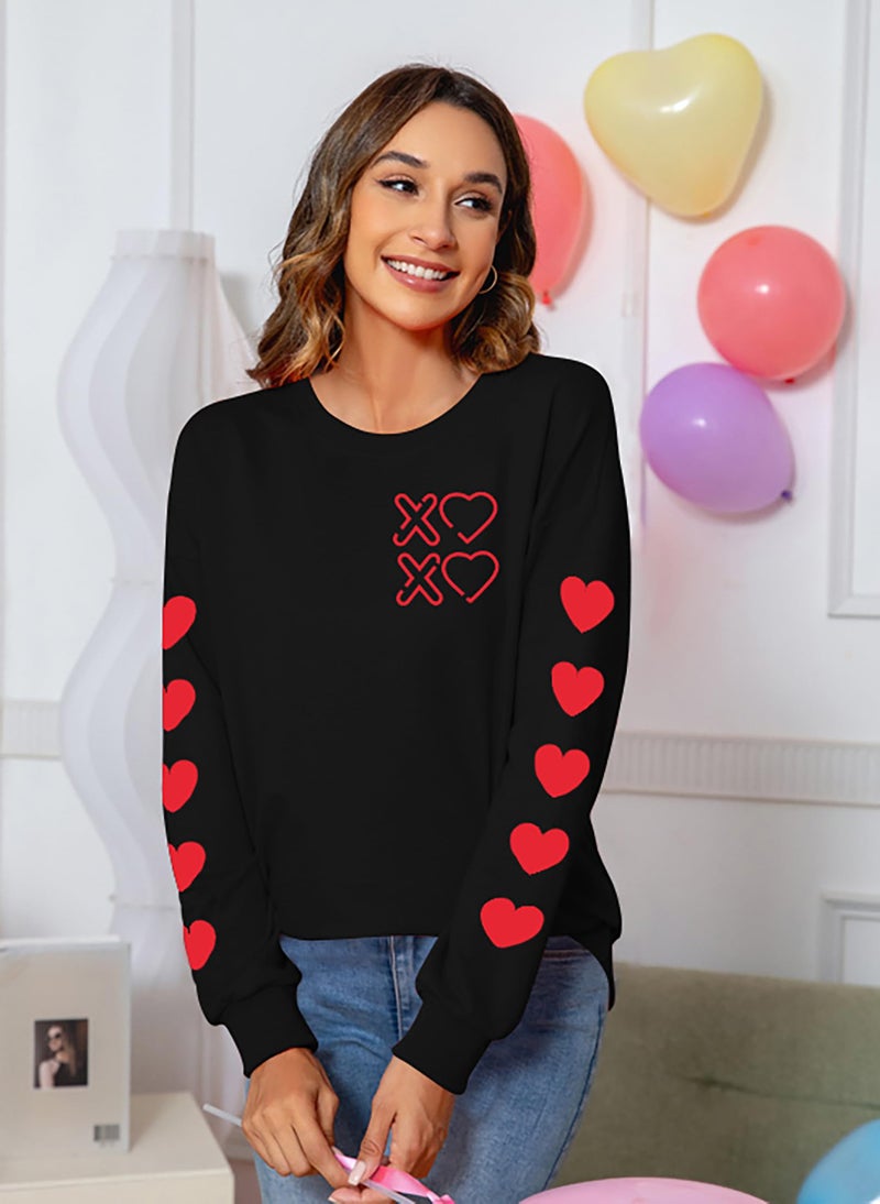 CAZYCHILD Valentines Day Shirt for Women: Love Heart Graphic Long Sleeve Valentine Pullover Tops Casual Valentines Gifts - Image 3