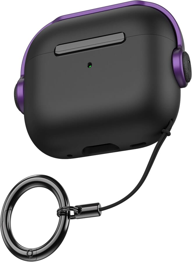 Next Next store Protective Case for Airpods Pro 2 Mobile [with Locking Cover] [Front LED Visible] (Black "Mauve)