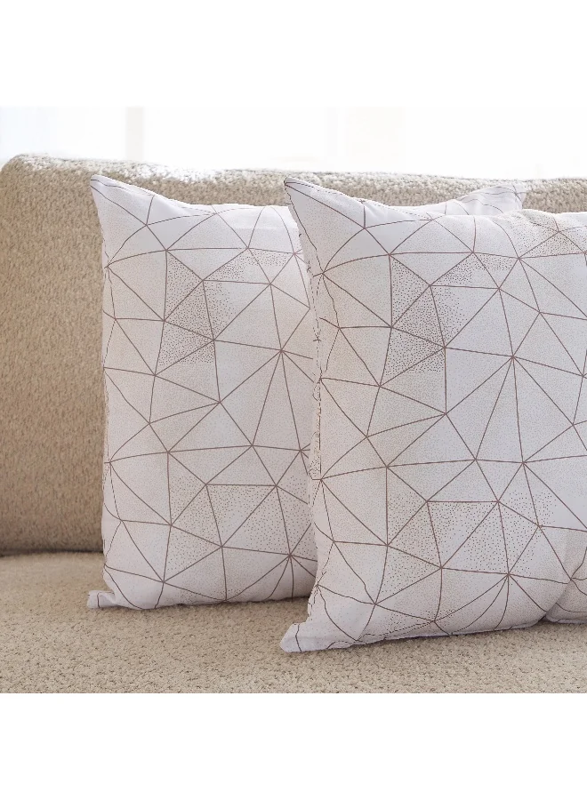 Home Box Hampton Dotry 2-Piece Microfiber Printed Cushion Set - 45x45 cm