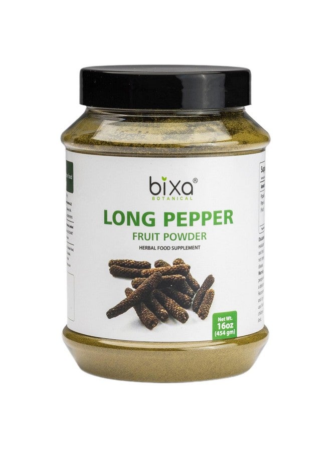 bixa BOTANICAL بكسا BOTANICAL مسحوق بيبر لونغوم | فاكهة بيبالي | فلفل طويل | 1 باوند / 16 أونصة | مكمل عشبي أيورفيدي - توابل، رائحة قوية | خالي من الغلوتين، غير معدّل وراثيًا، معالج بالبخار، نباتي، 100% نقي. - Image 1