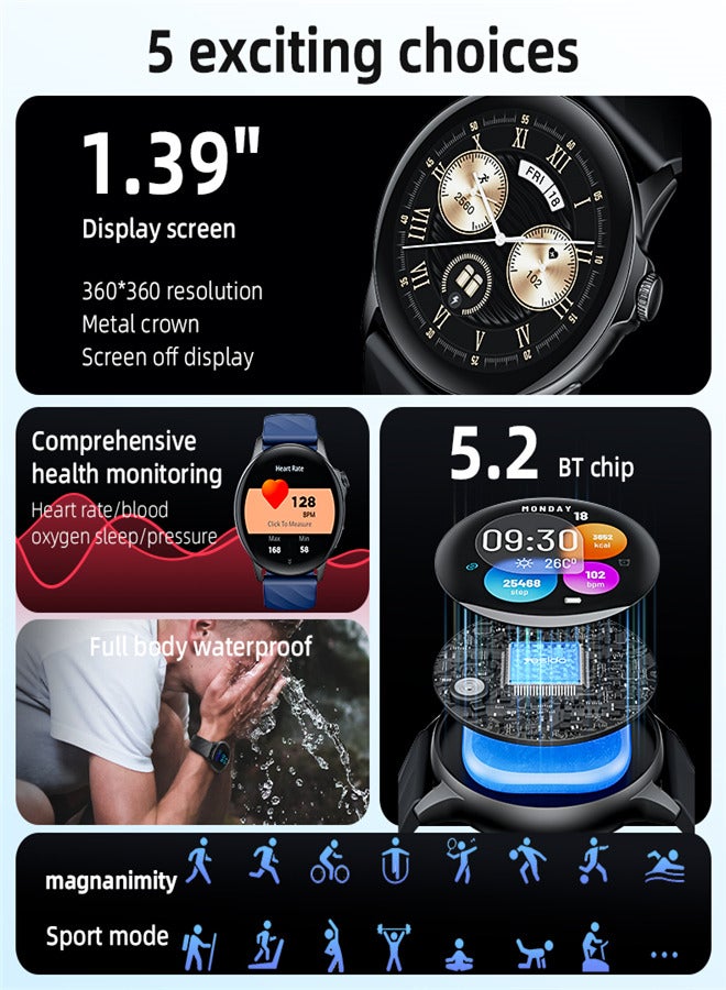 Yesido IO29 Multifunctional Long Battery Life Smart Bluetooth Call Watch Heart Rate Test Sports Phone Watch - Image 3