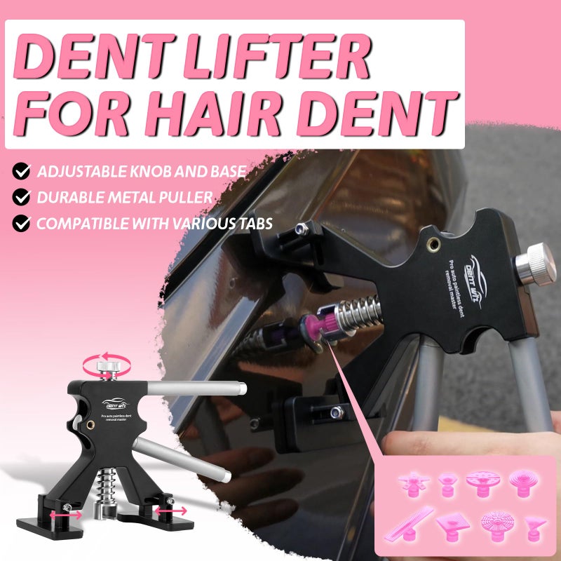 DentWiz Car Dent Puller Kit, Paintless Dent Remover Tool with High Viscosity Puller Tabs & Glue Sticks Hot Glue Gun, 2-in-1 Slide Hammer T-bar, PDR Tools Set for Car Dent Repair Hail Damge or Door Dings - Image 5