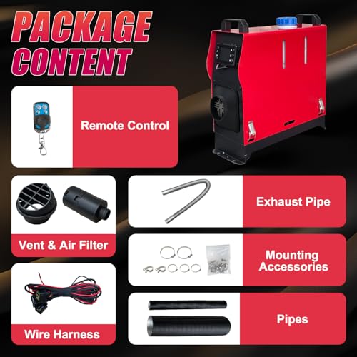 Triclicks Diesel Air Heater All in One 12V 5-8KW Parking Heater Diesel Night Heater with LCD Display Remote Control 5L Tank For Truck, Boat, Car Trailer, Motorhomes, Campervans, Caravas - Image 5