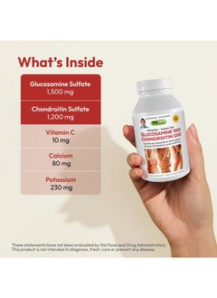 Andrew Lessman Glucosamine 1500 Chondroitin 1200mg - 150 Capsules - 100% Sulfate Form, Research Established Ingredients and Levels for Support of Healthy Joint Tissue. Small Easy to Swallow Capsules  - Image 3