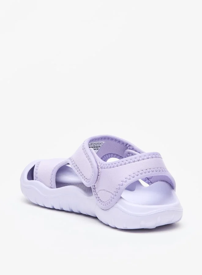 كابا Girl's Textured Floaters with Hook and Loop Closure