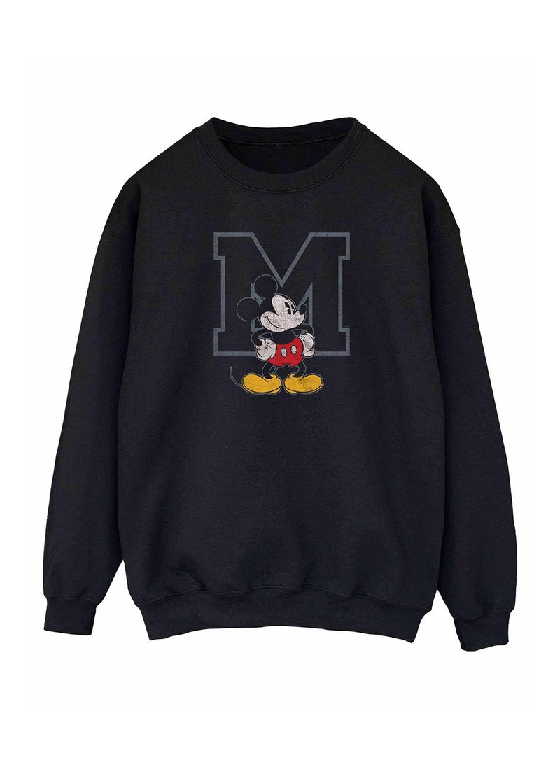 Disney Disney Womens/Ladies Classic M Mickey Mouse Sweatshirt - Black  - Image 1