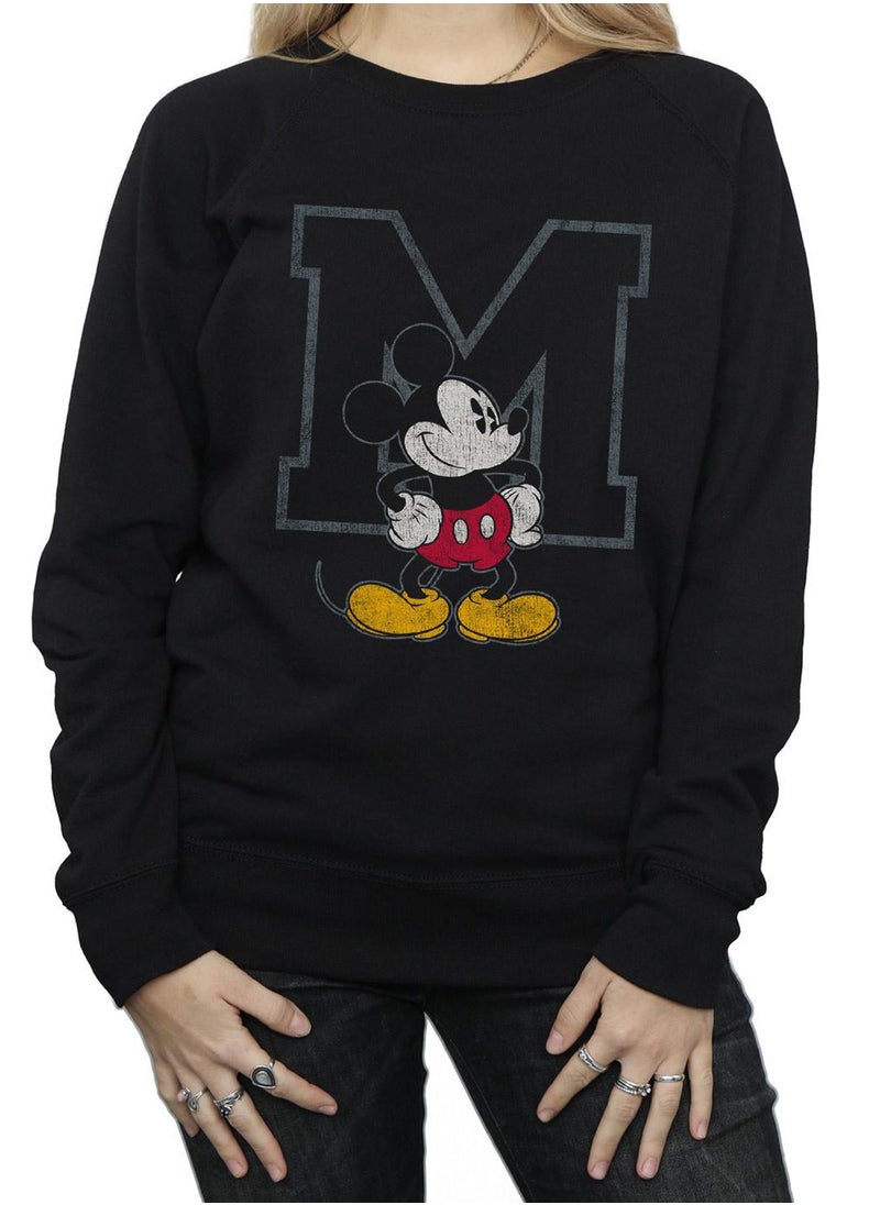 Disney Disney Womens/Ladies Classic M Mickey Mouse Sweatshirt - Black  - Image 3
