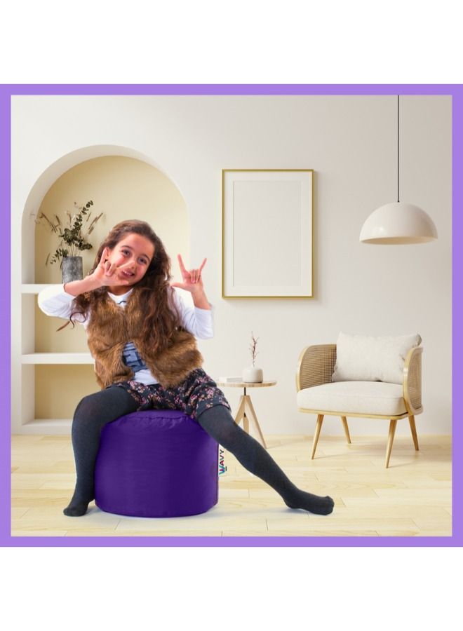 WAVY Purple Footstool Bean Bag -  Waterproof - Image 2