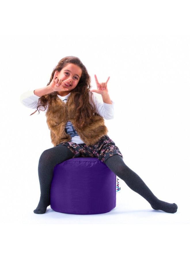 WAVY Purple Footstool Bean Bag -  Waterproof - Image 1
