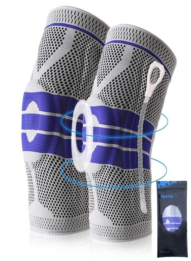 Silicone Spring Knee Pad, Knee Protector for Running, Indoor & Outdoor Sports, Joint Pain Relief
